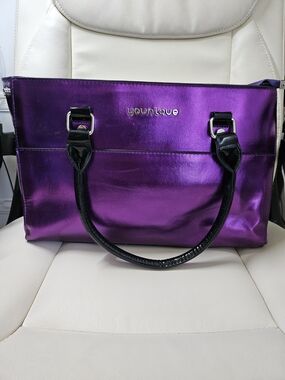 Younique Purple Metallic Tote Bag